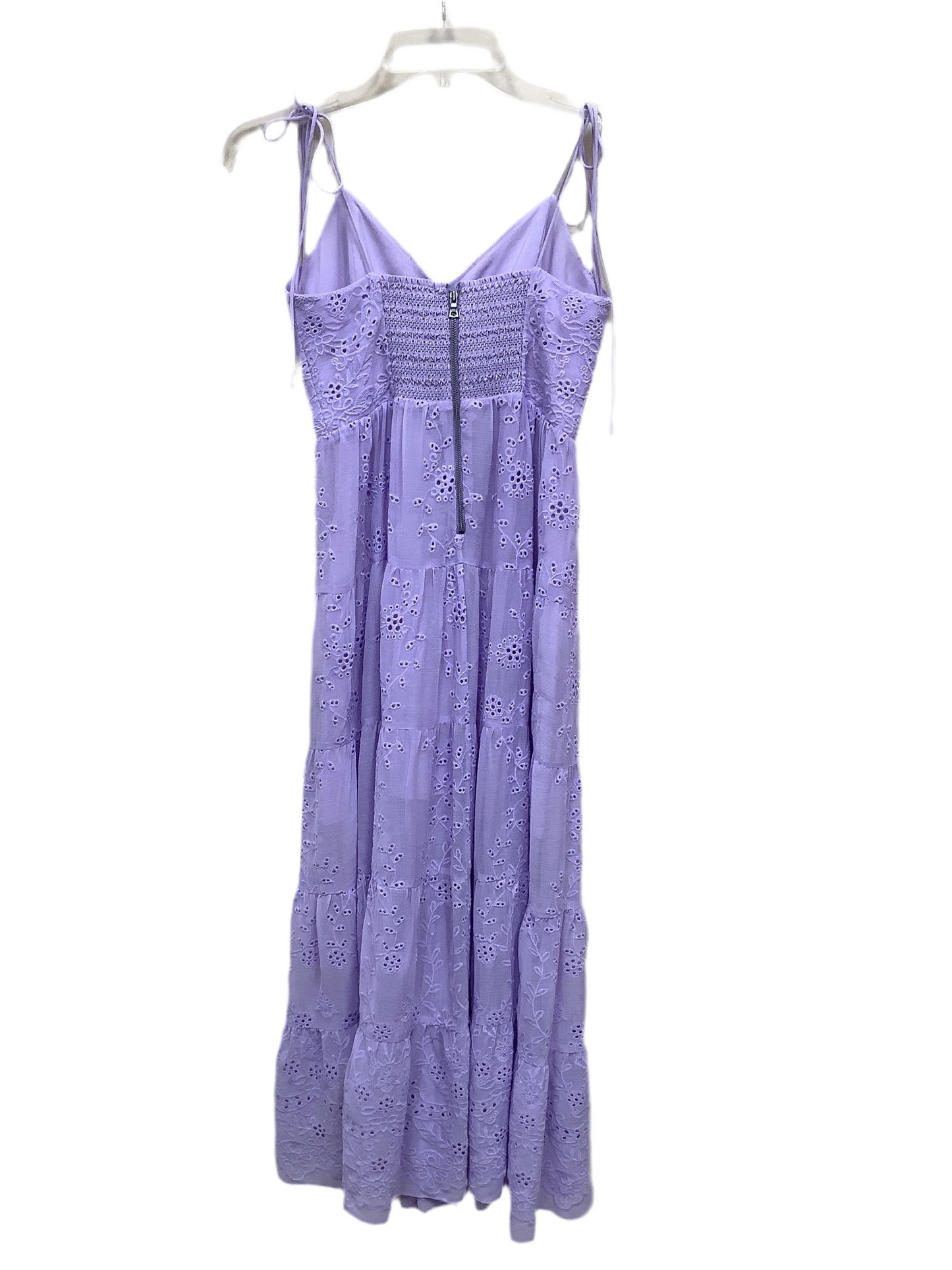 Alice+Olivia X-Small long eyelet dress periwinkle