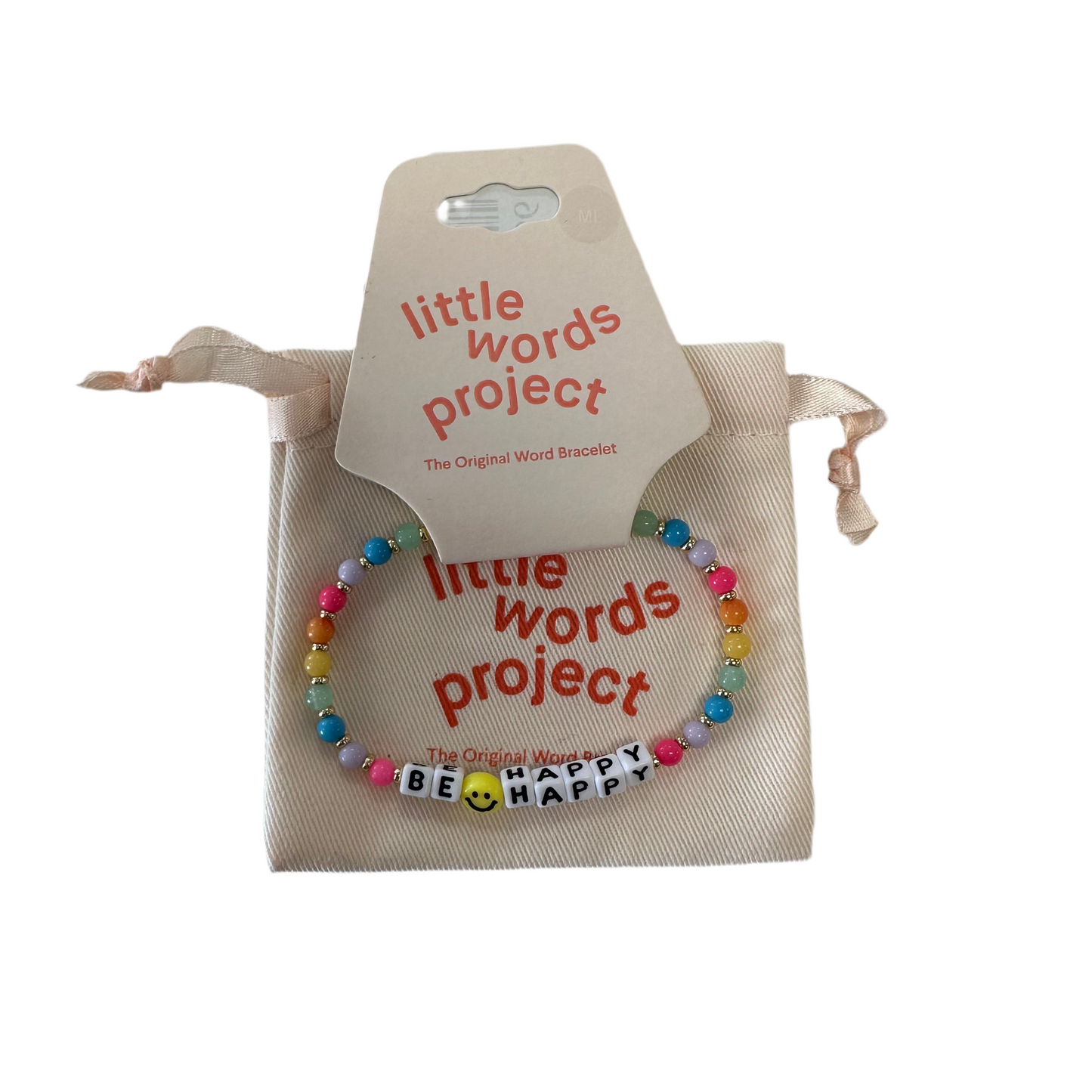 NWT Little Words Project ML Be Happy Bracelet