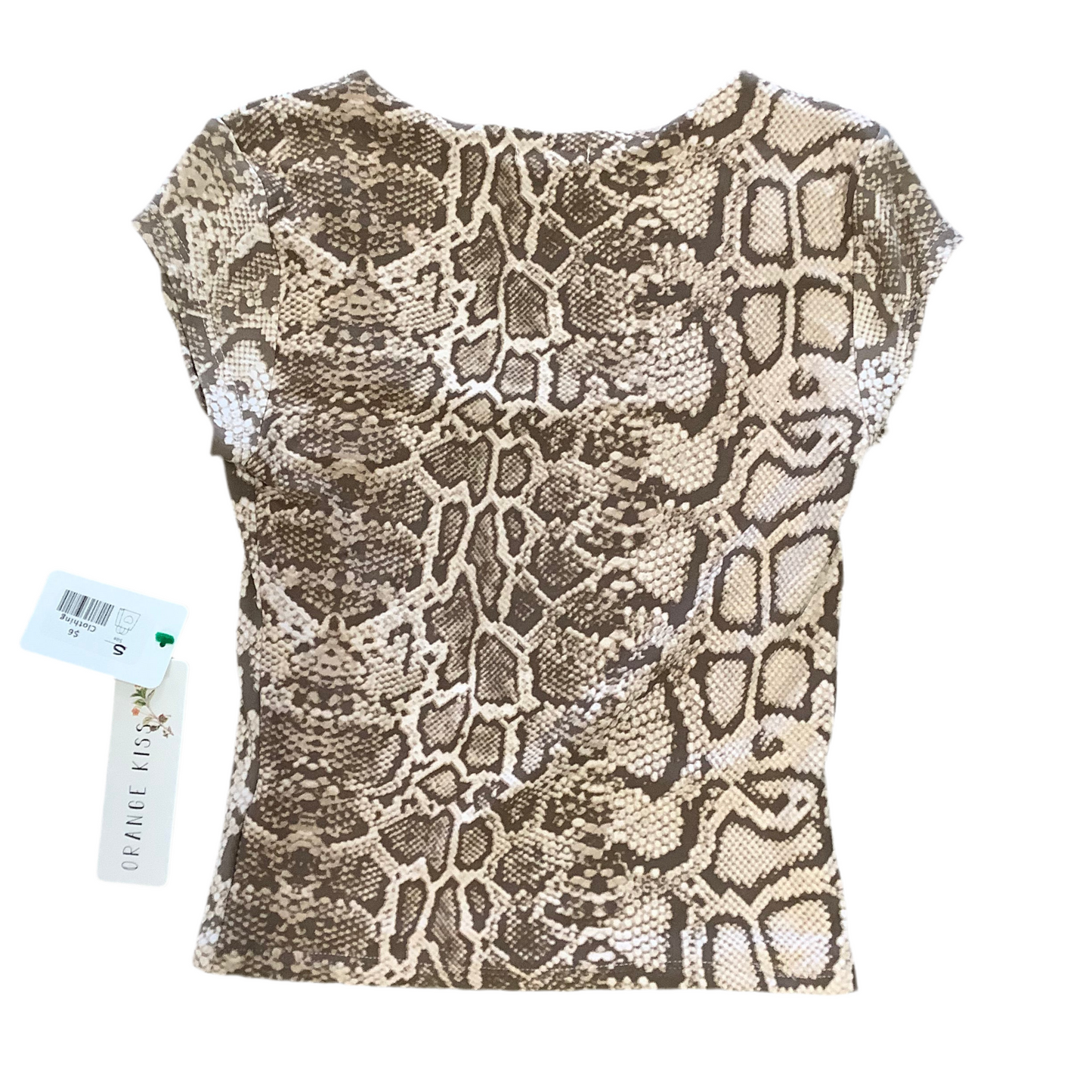 Orange kiss small leopard NWT tee