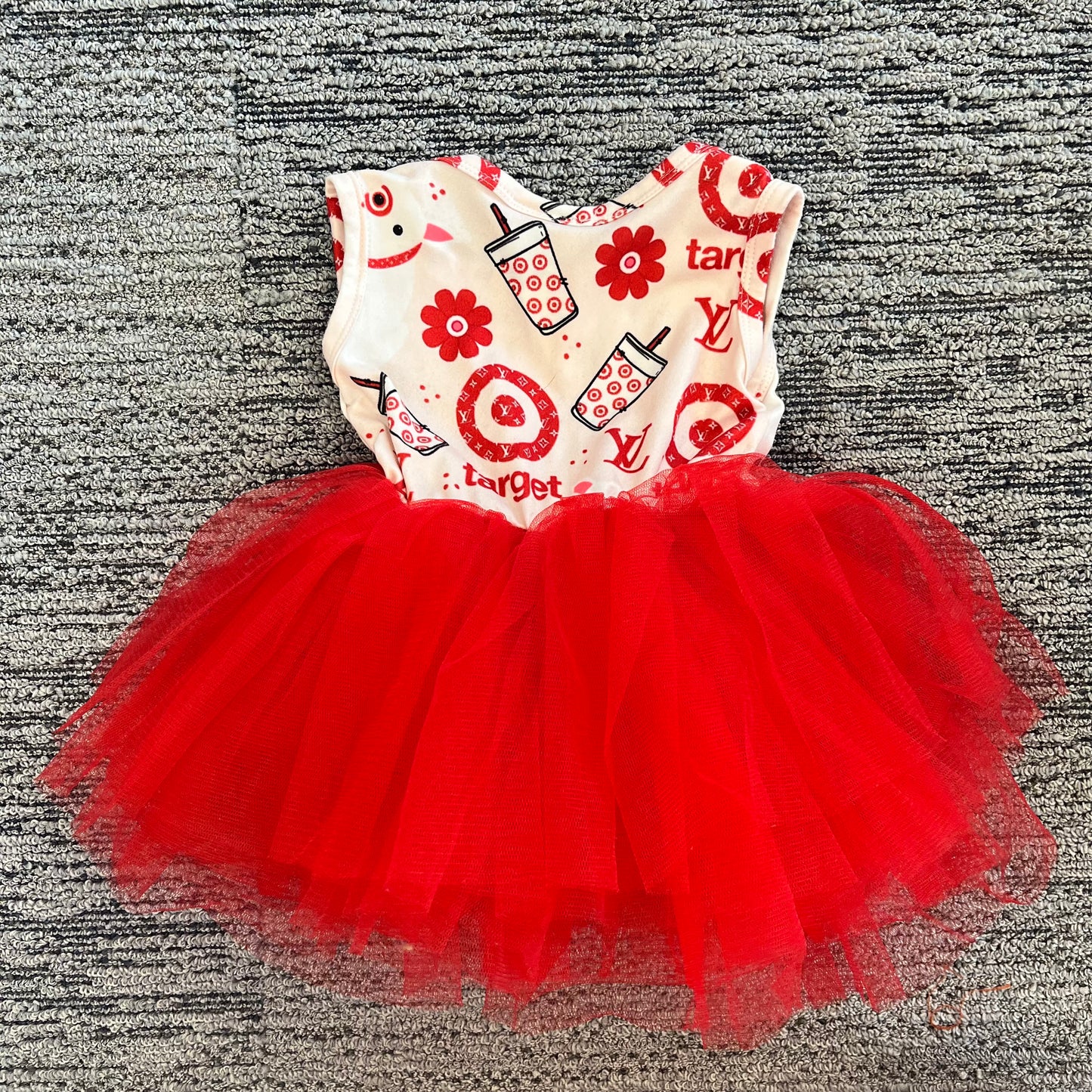 Girls 3-6M Target & L.V. Print Dress