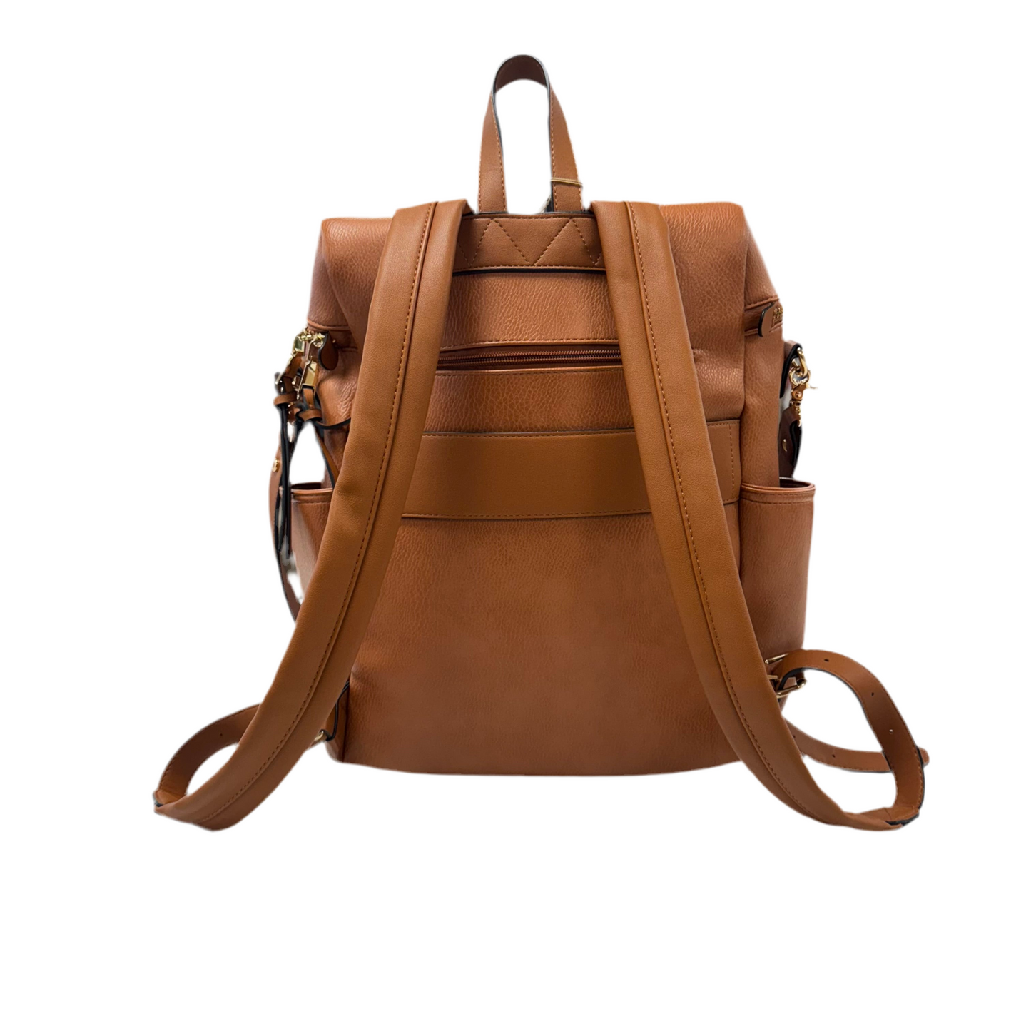 Poppy & Peonies Brown BackPack