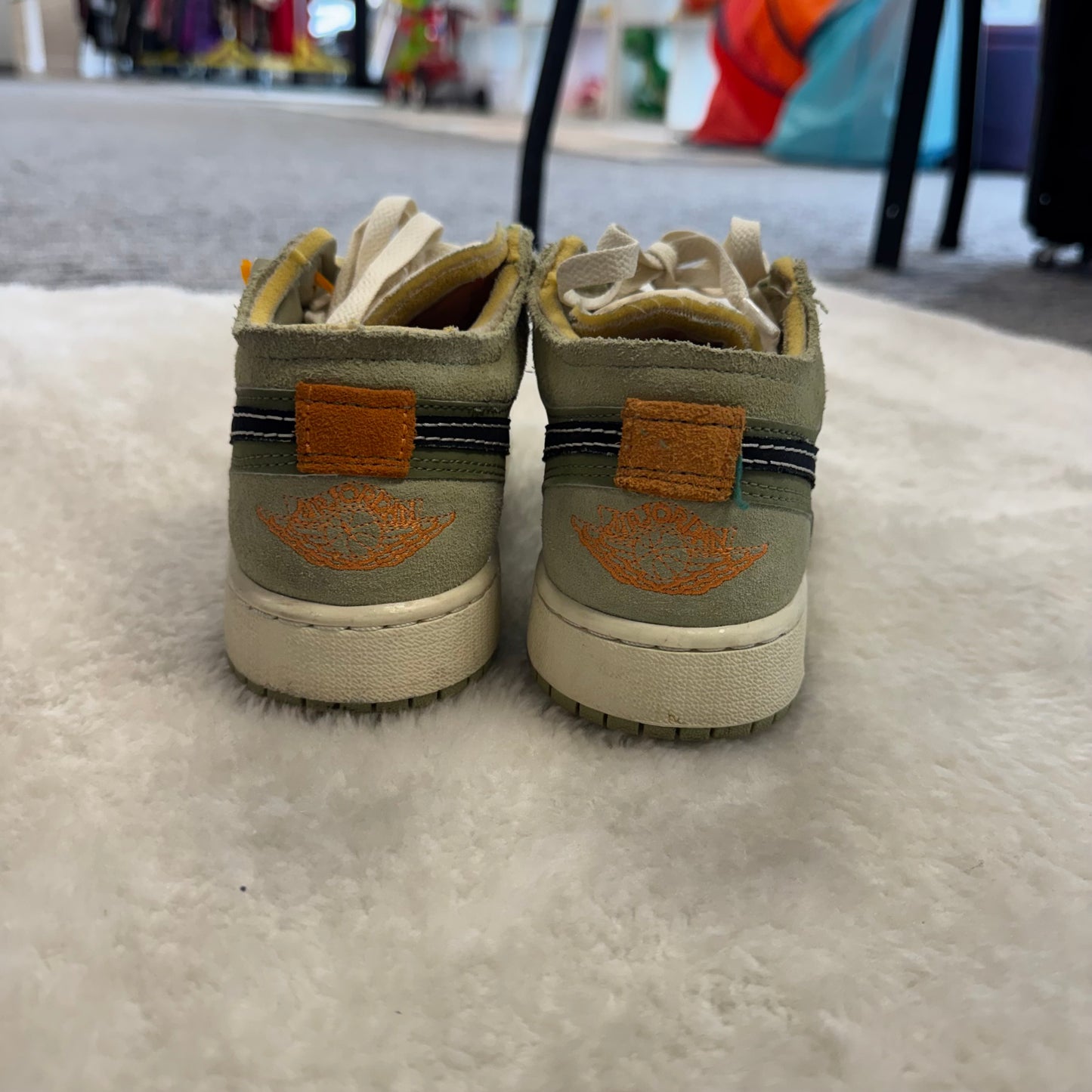 KIDS-Nike Green Air Jordans Size 4