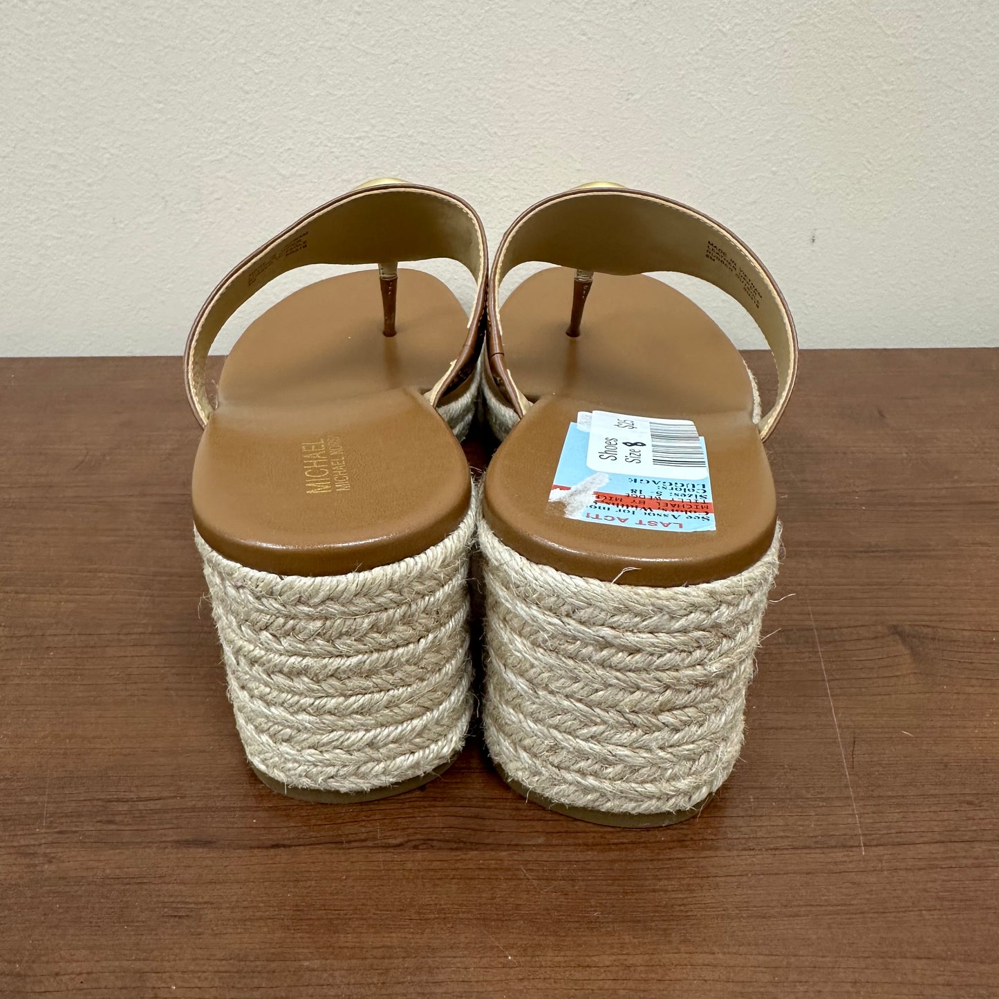 Michael Kors 8 Brown Wedged Sandals