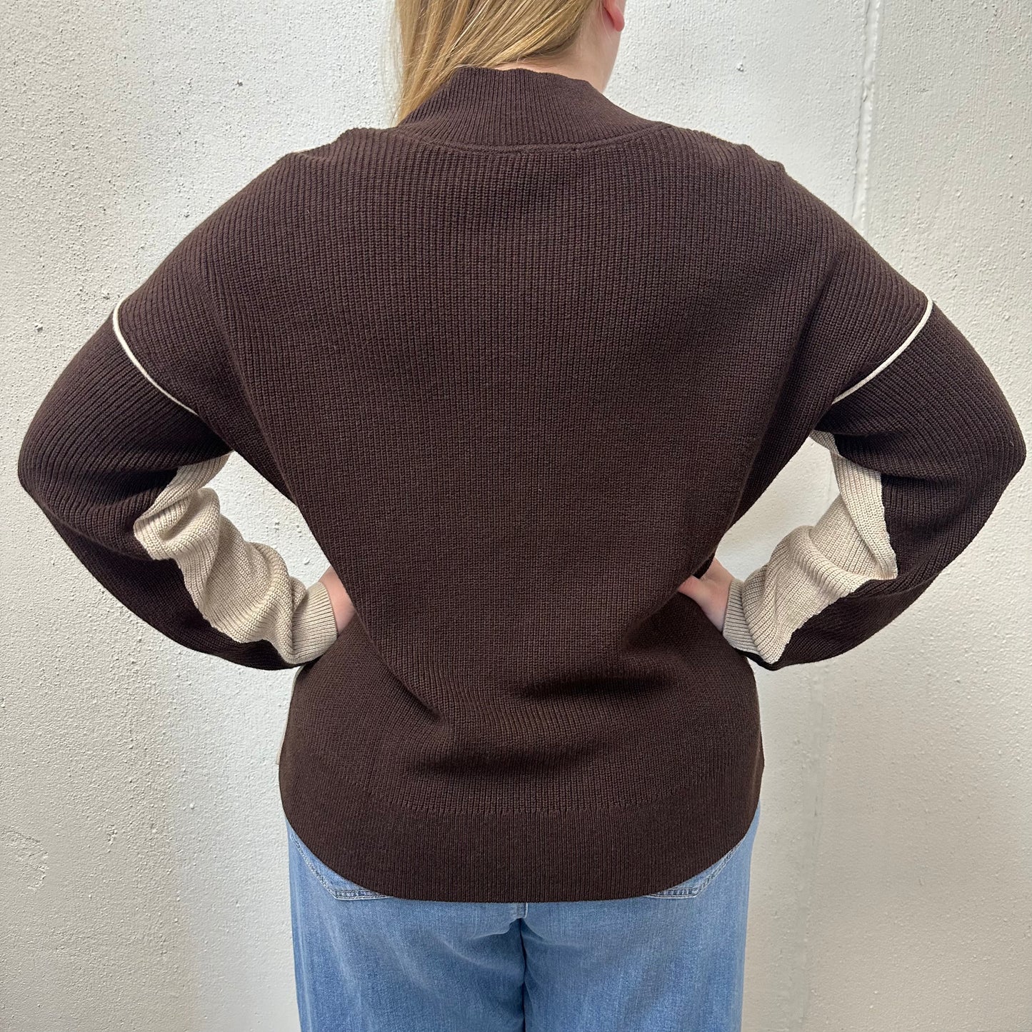 NWT J.Jill Lpetite Sand/Brown Sweater