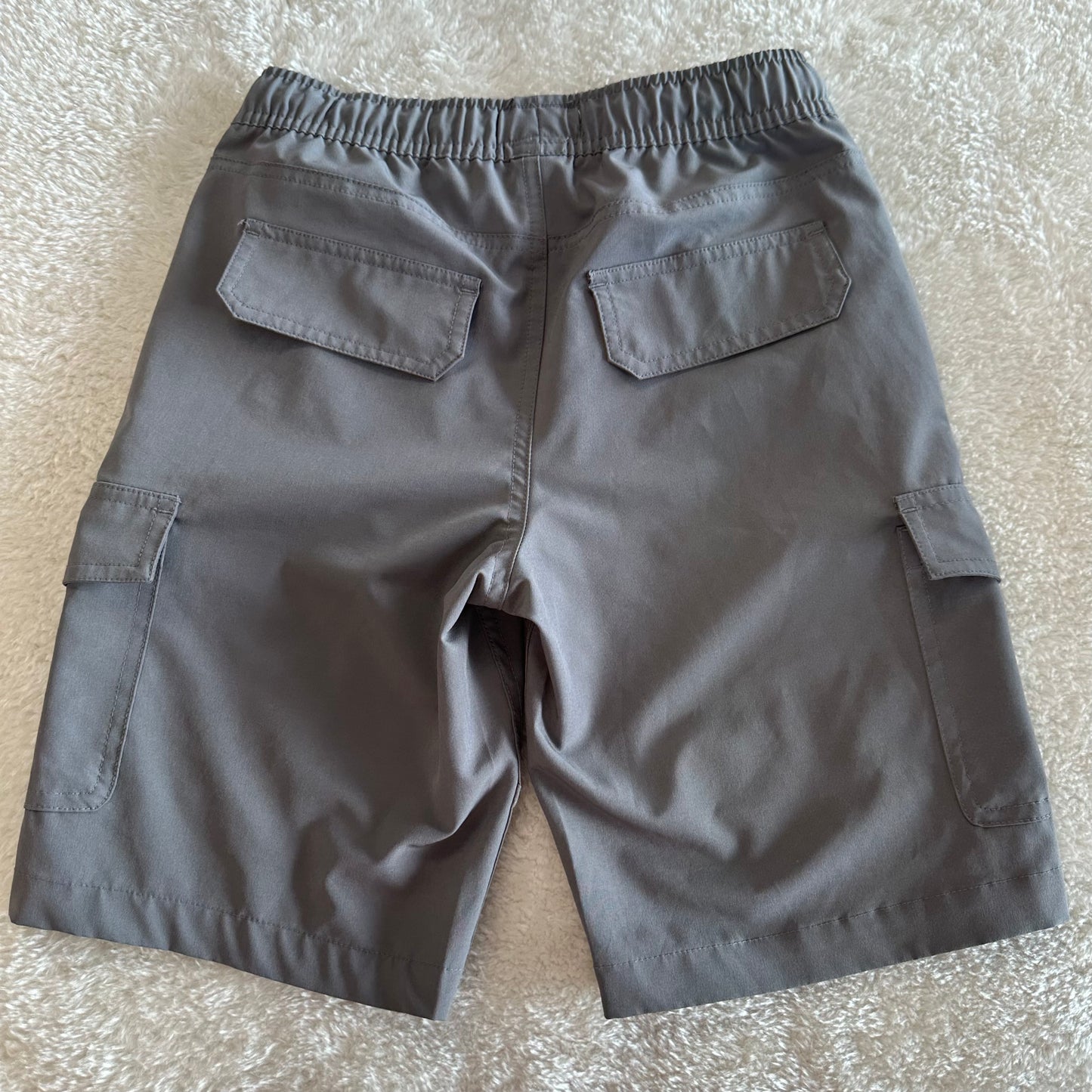 Kids Weatherproof M(10/12) Grey Cargo Shorts