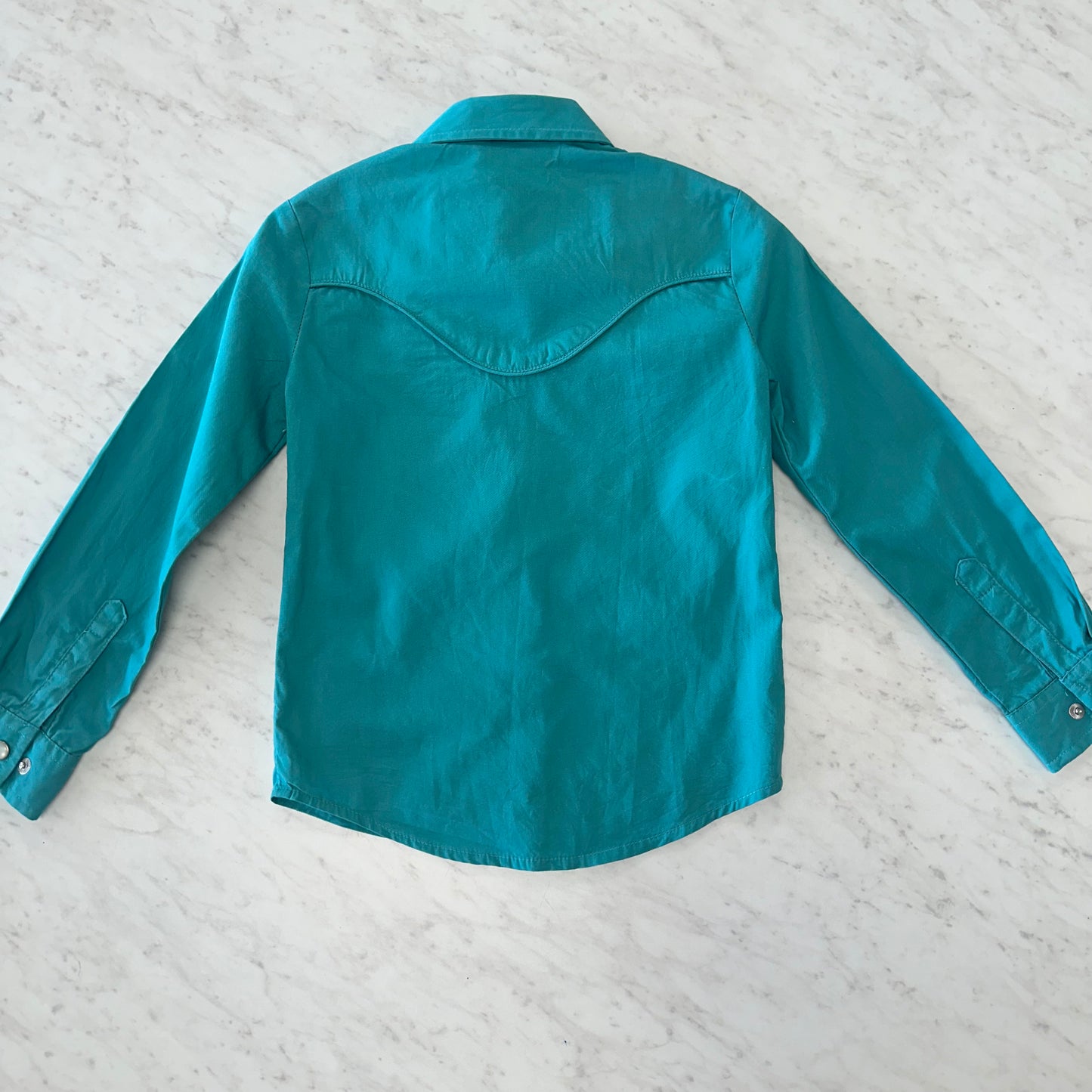 Girls Wrangler XS Blue Western Buttoned Down Top