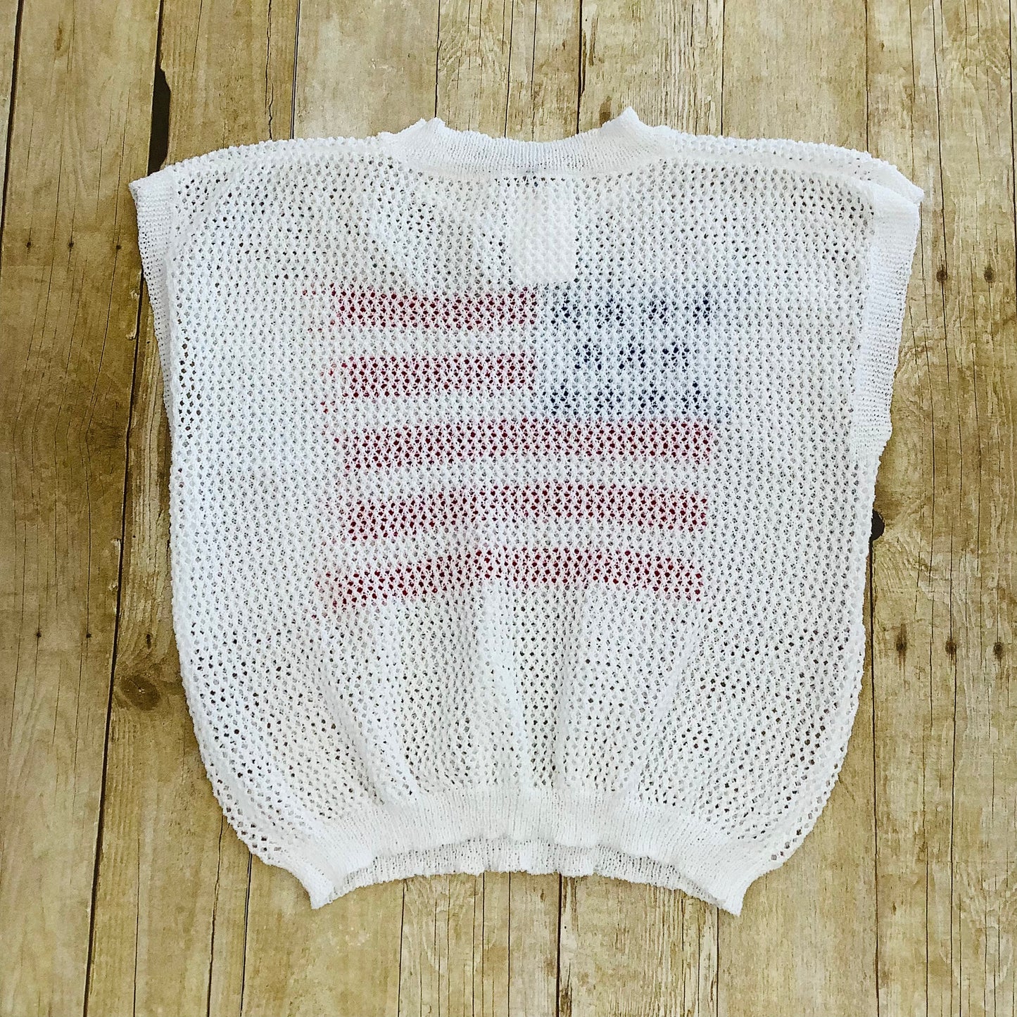 American flag S/M sheer sweater