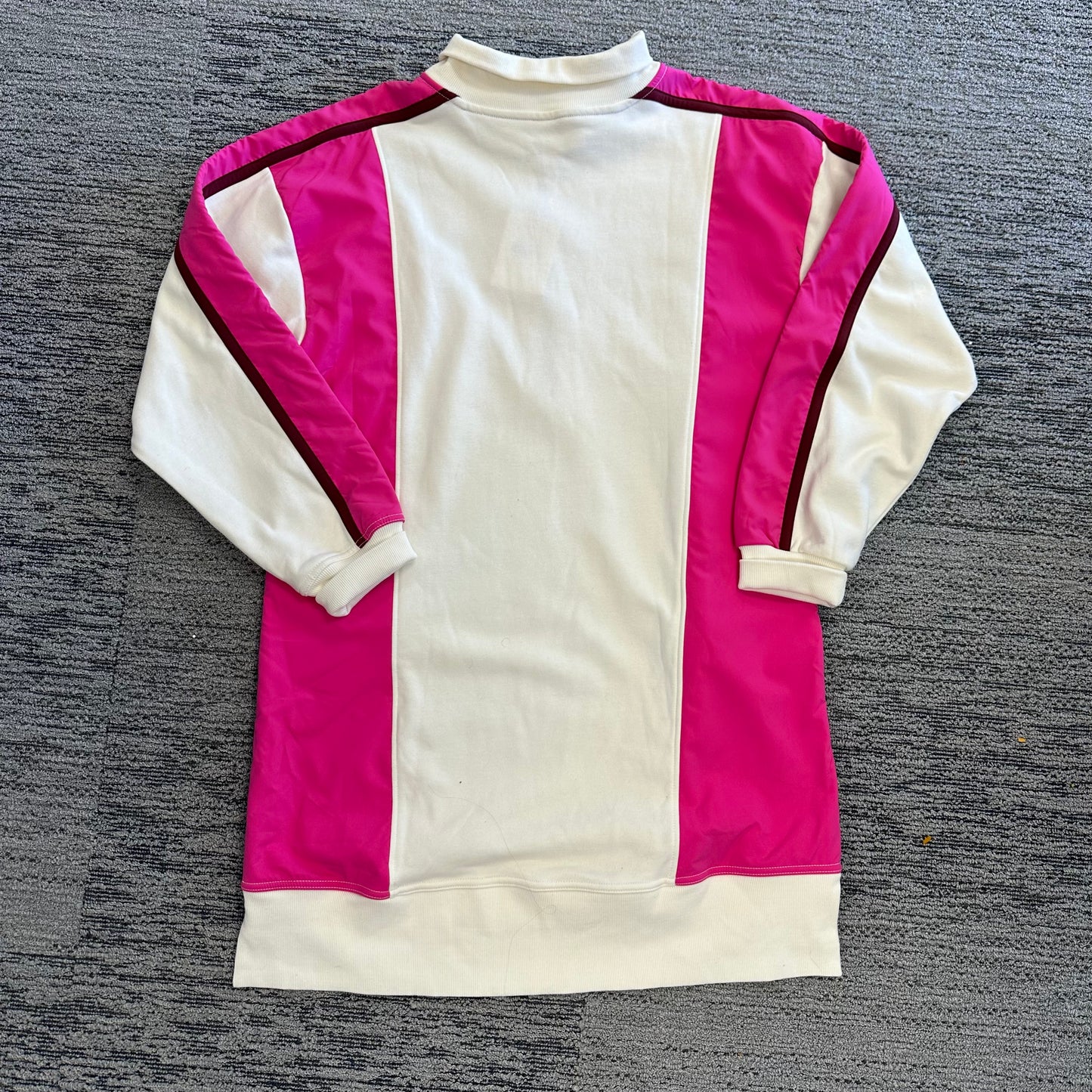 NWT Daily Anthropologie XL Pink/White/Maroon Dress