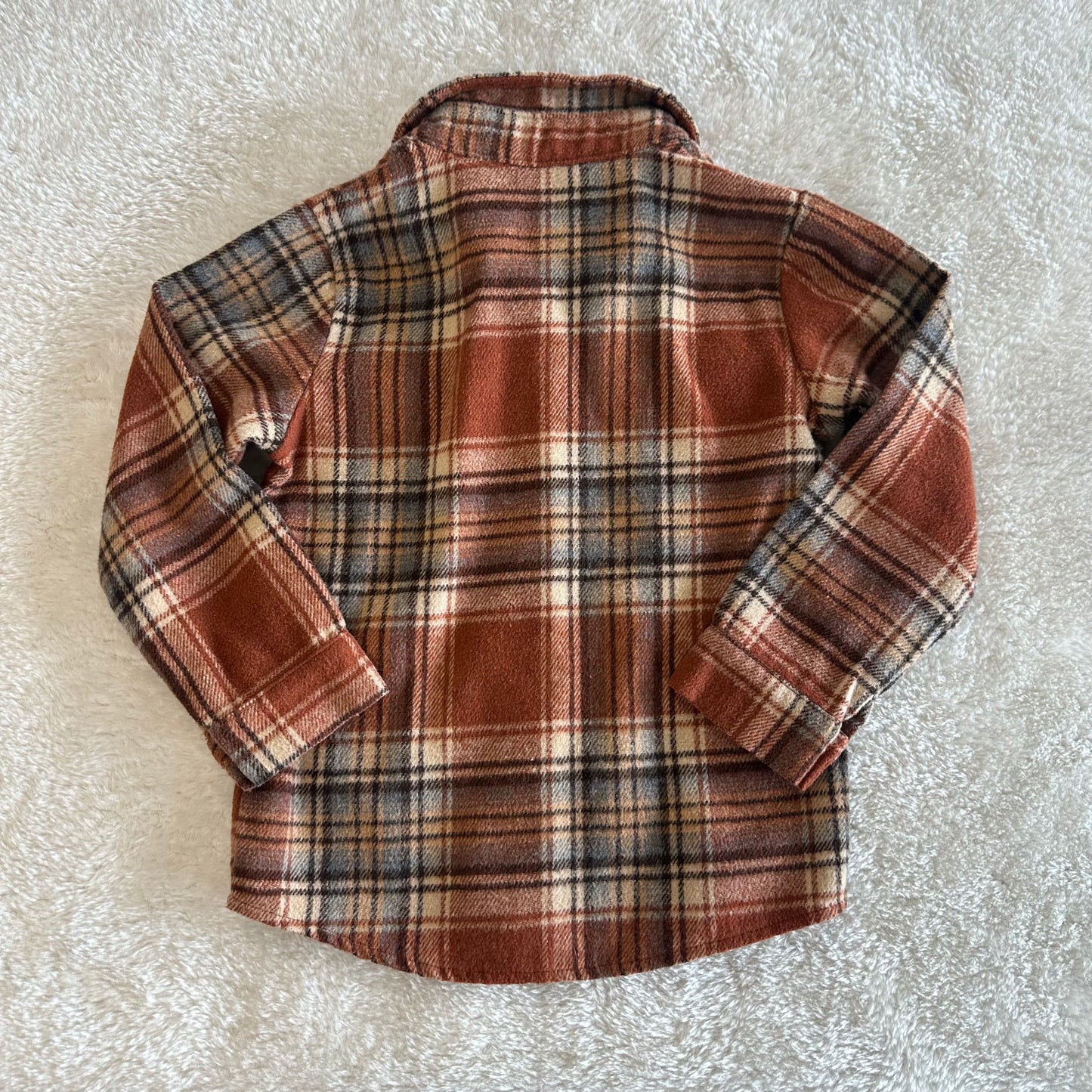 Kids 5T Burnt Orange Flannel