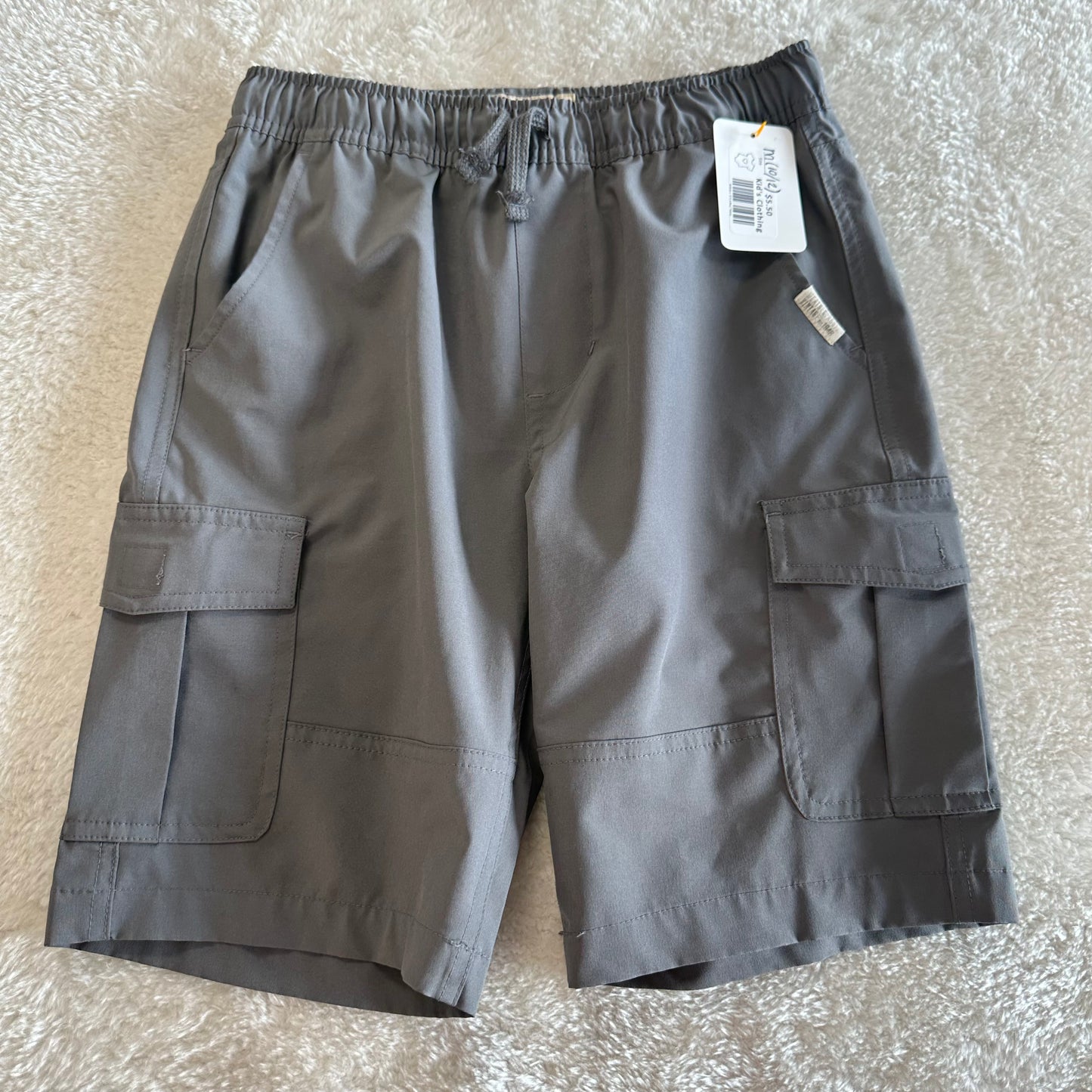 Kids Weatherproof M(10/12) Grey Cargo Shorts
