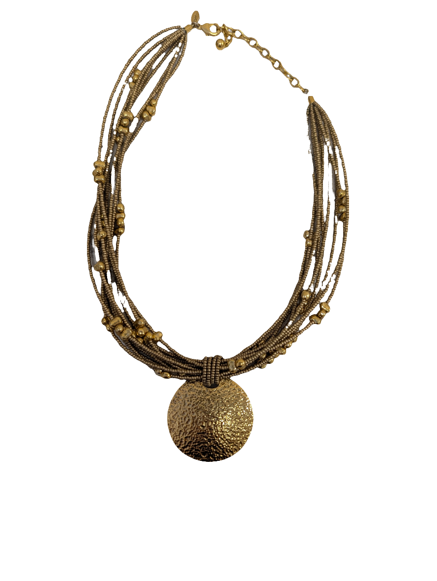 Joan Rivets Gold Pendant Necklace