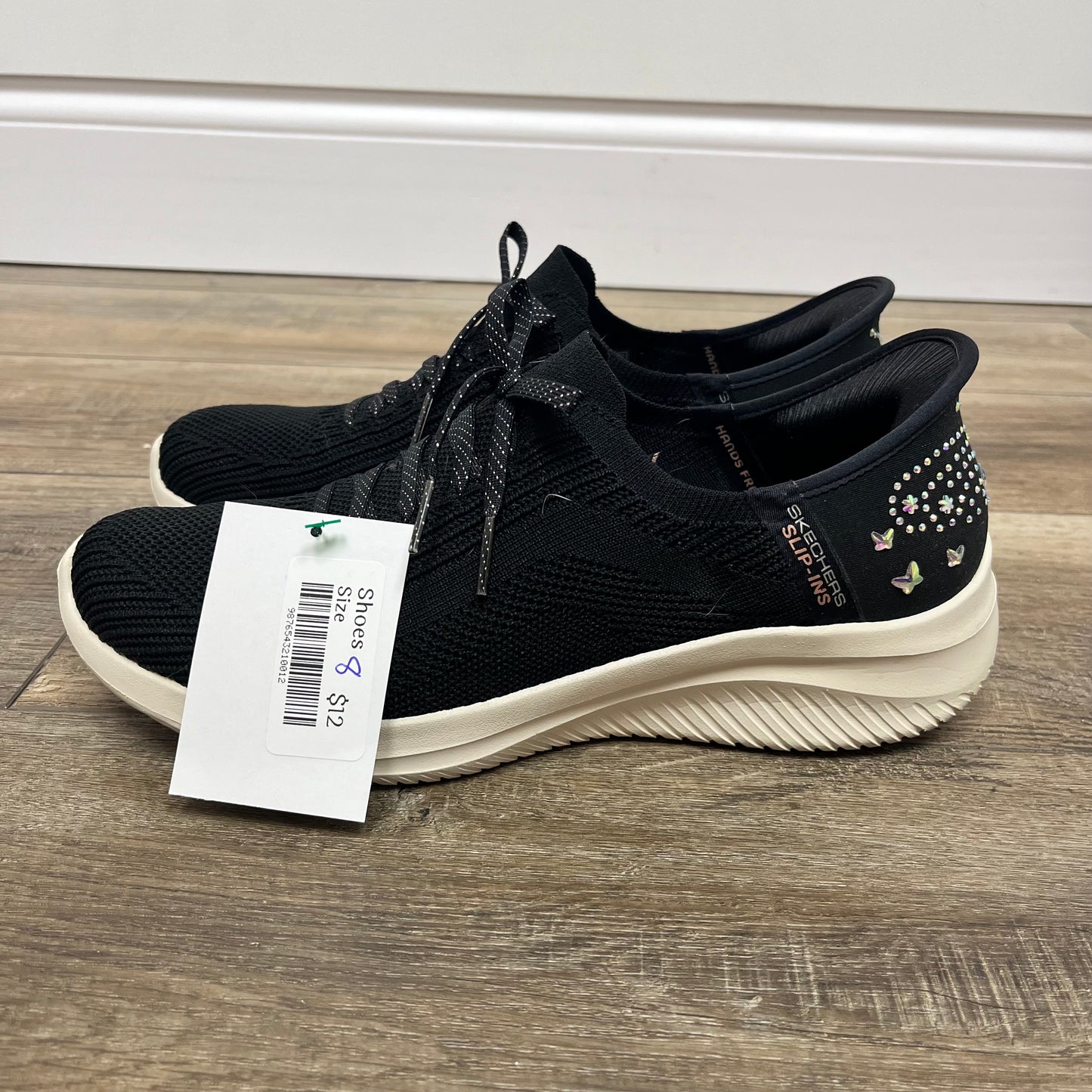 Size 8 Black Skechers Slip-Ins