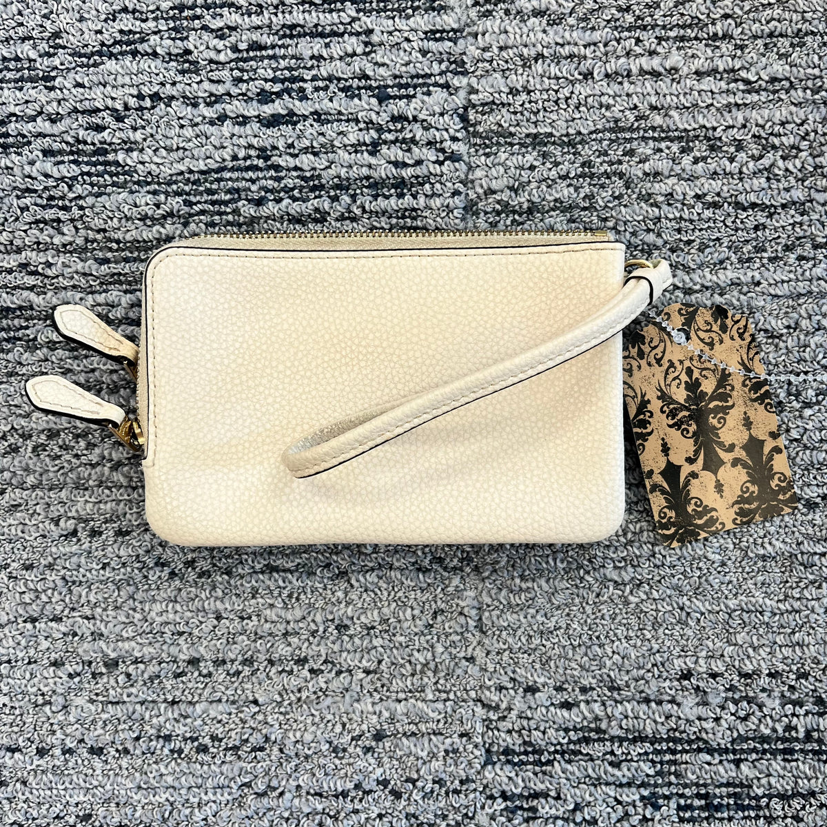 Cream Coach Wristlet