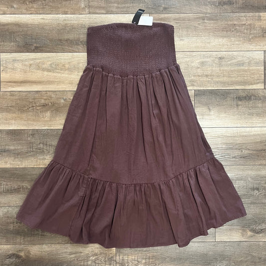 2X (18/20) Brown Torrid Strapless Midi Dress New w/Tags!