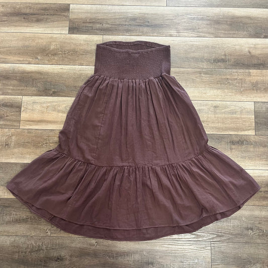 2X (18/20) Brown Torrid Strapless Midi Dress New w/Tags!