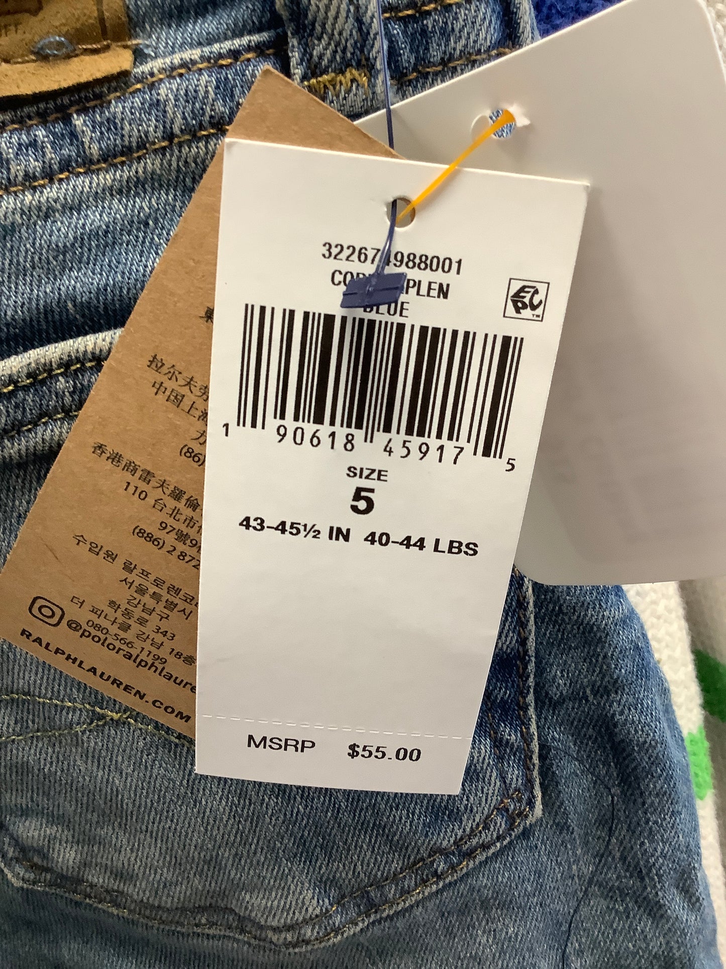 Kids Polo Ralph Lauren size 5 Hampton straight jeans