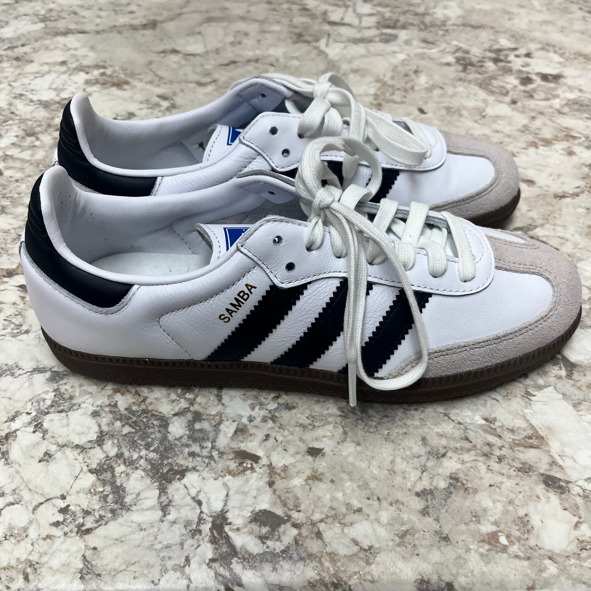 Size 8 White Adidas Sambas New in Box!