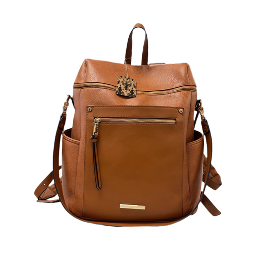 Poppy & Peonies Brown BackPack