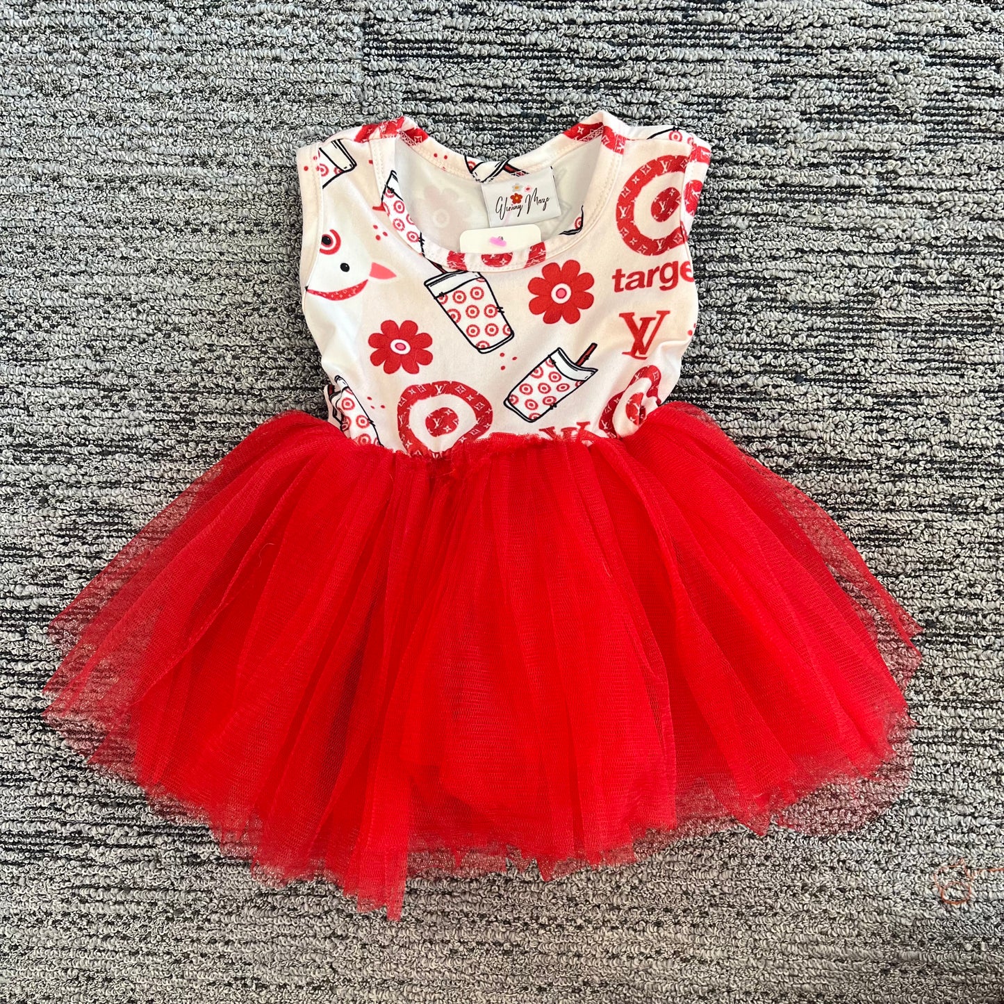 Girls 3-6M Target & L.V. Print Dress