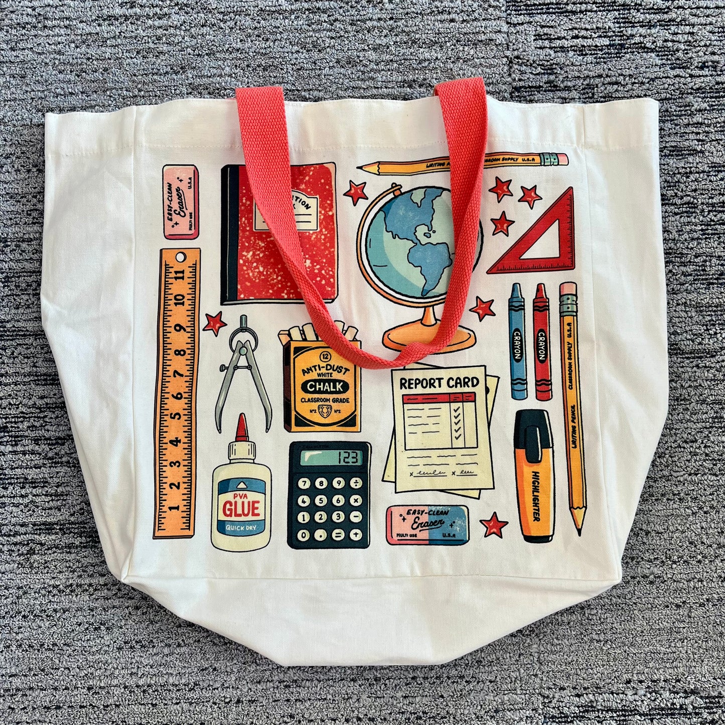 School Supplies Tote Bag