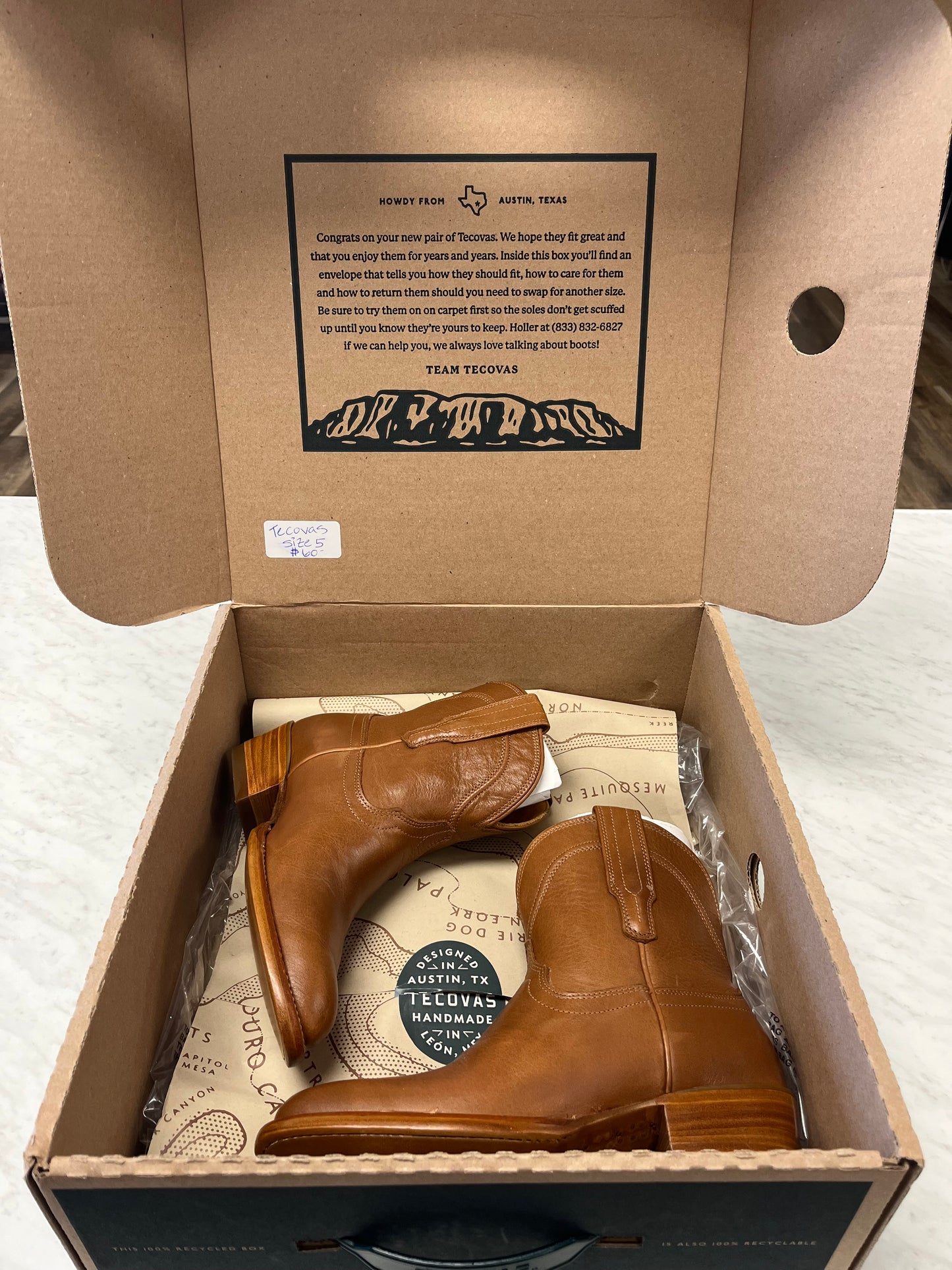 Size 5 Tecovas The Penny Boots New in Box!