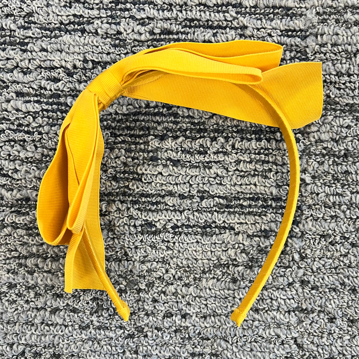 Girls Yellow Bow Headband