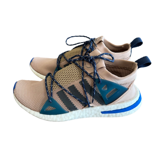 Adidas 7.5 Blue/Light Brown Tennis Shoes