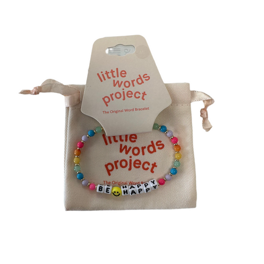 NWT Little Words Project ML Be Happy Bracelet