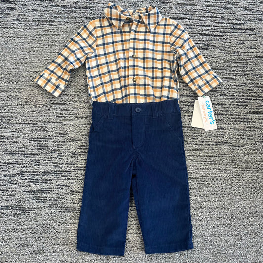 Boys 6M Carter’s Flannel & Pants Set New with Tags!