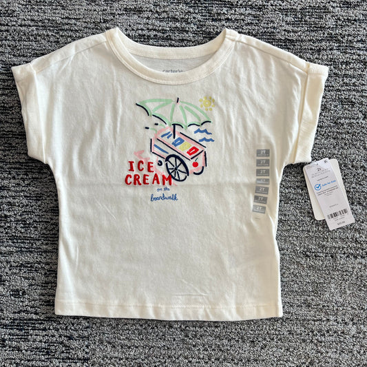 2T Girls Carter’s Ice Cream Shirt New w/Tags!