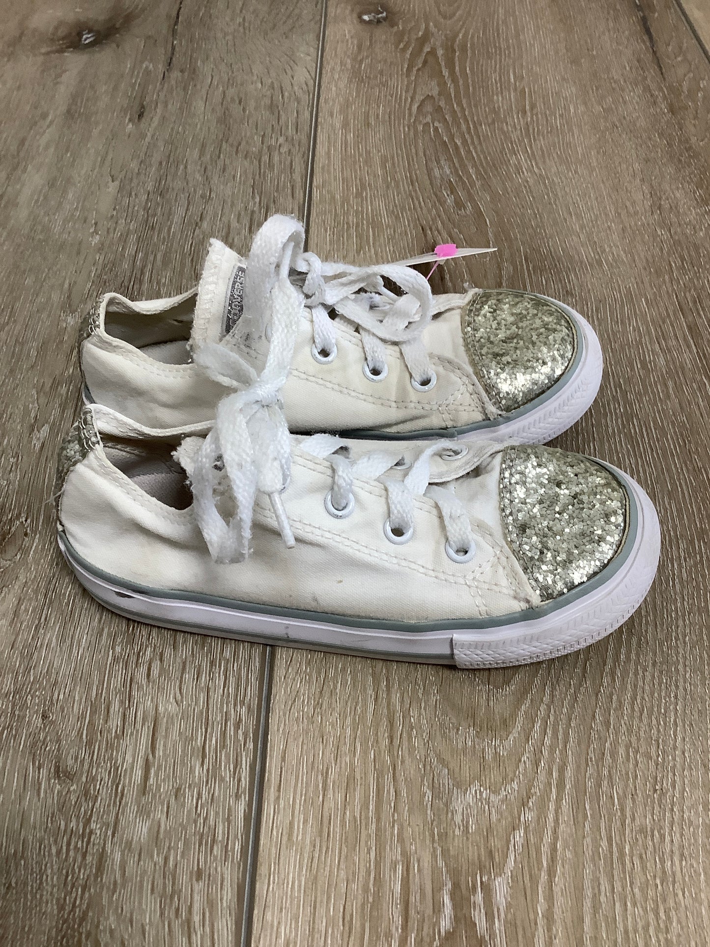 Girls metallic Converse sz 10