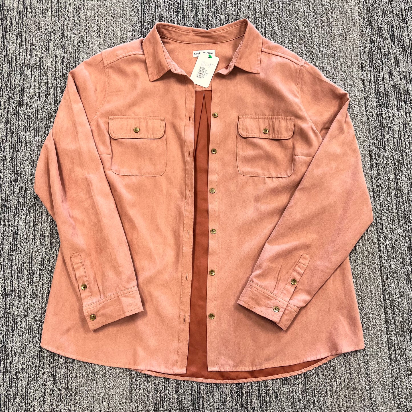 Large Pink Croft & Barrow Button-Up Shirt