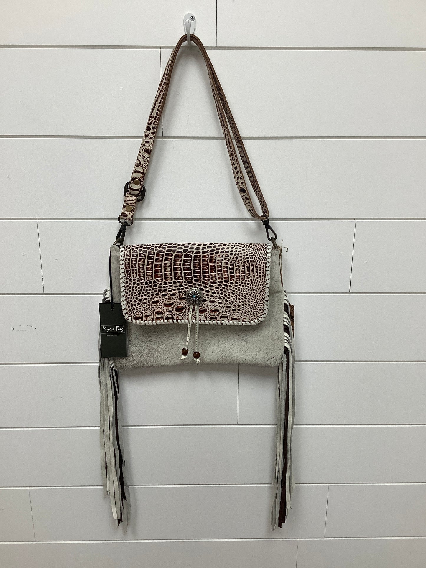 Myra Smokey fringe leather bag NEW