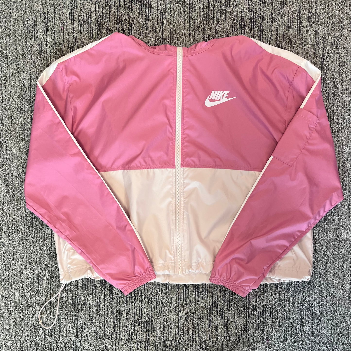 Large Pink and White Nike Windbreaker
