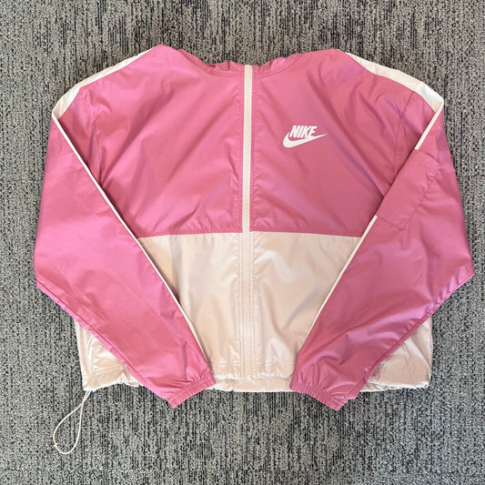 Large Pink and White Nike Windbreaker
