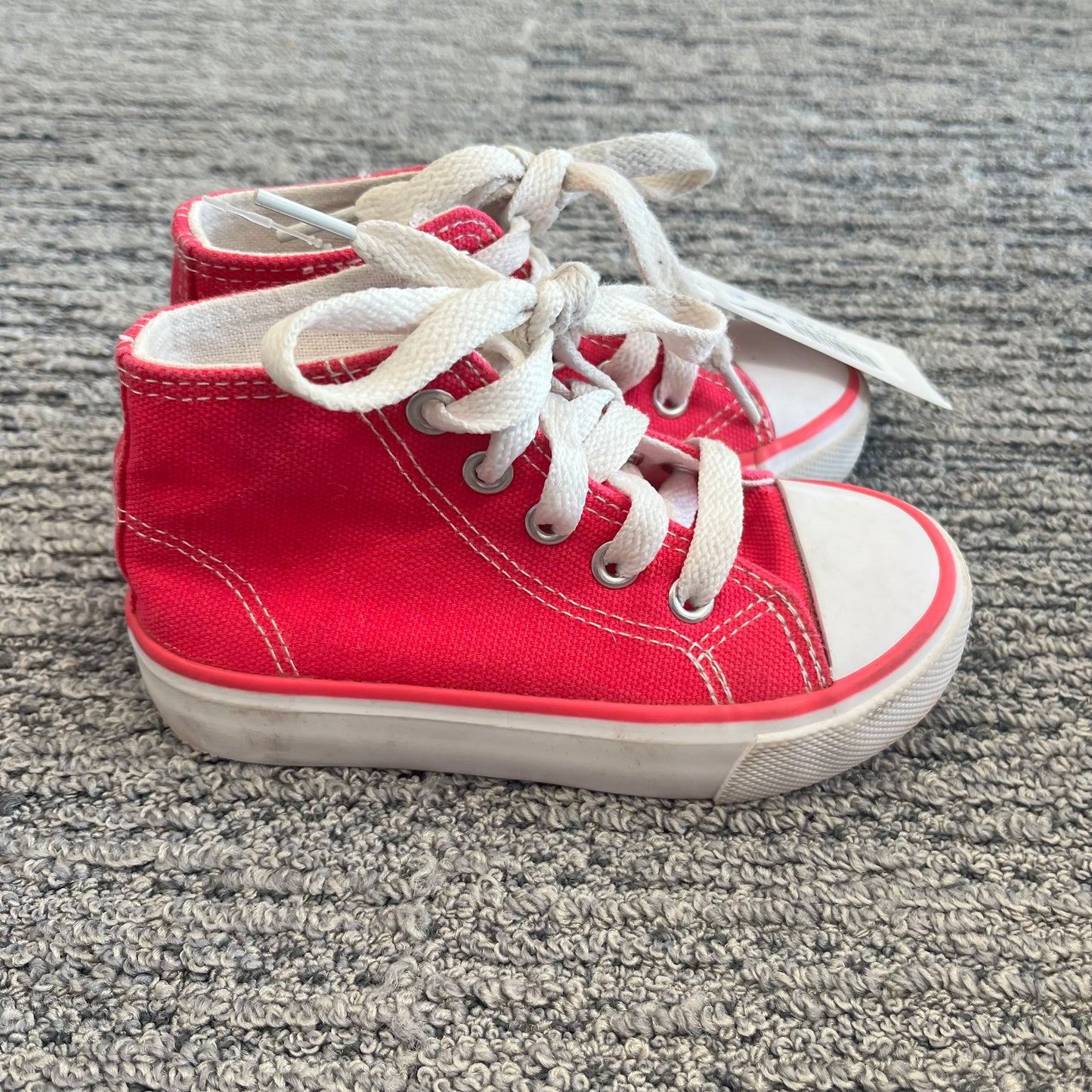 Girls Size 8 Pink High Top Sneakers