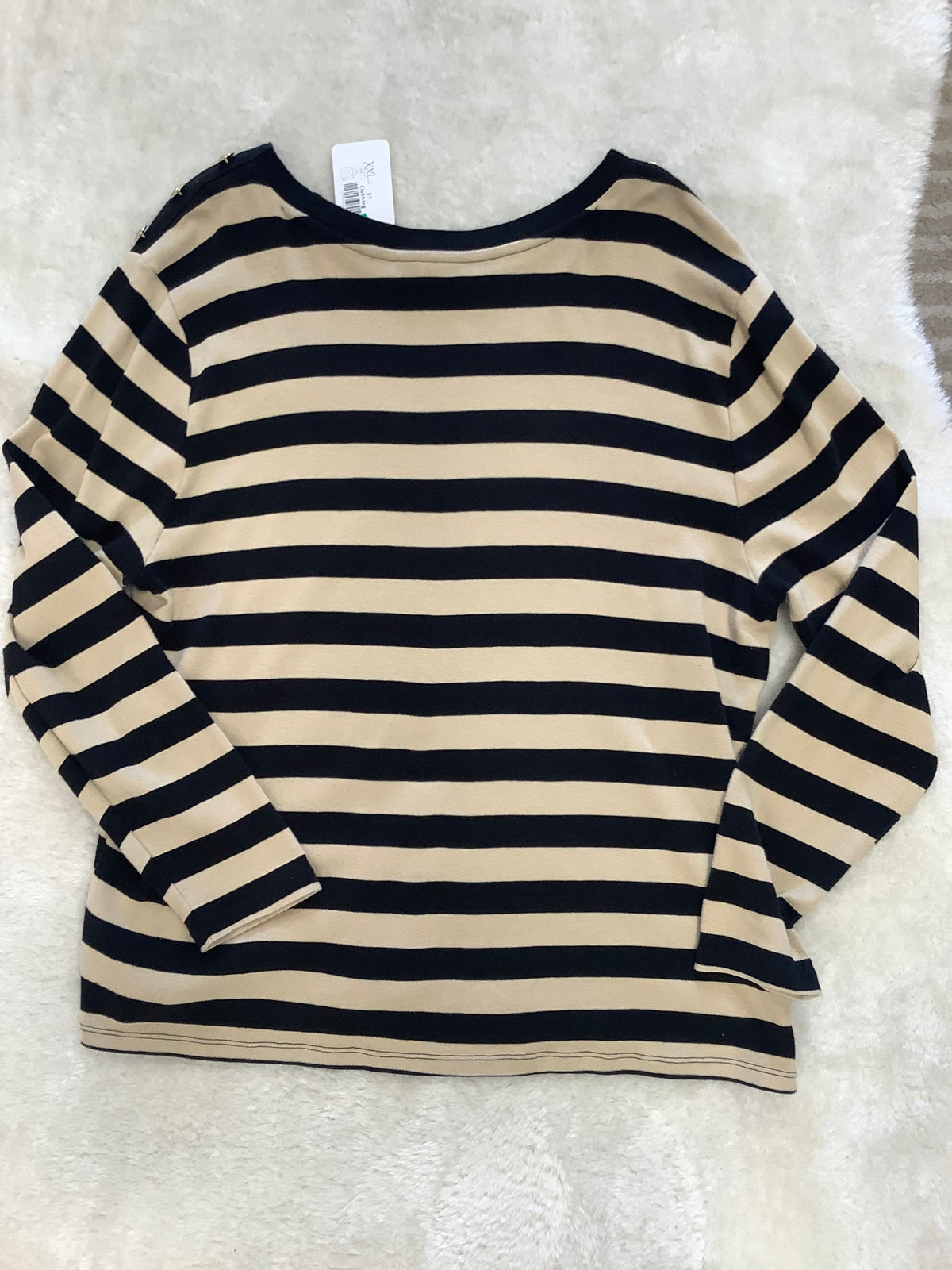 Black and khaki striped longsleeve