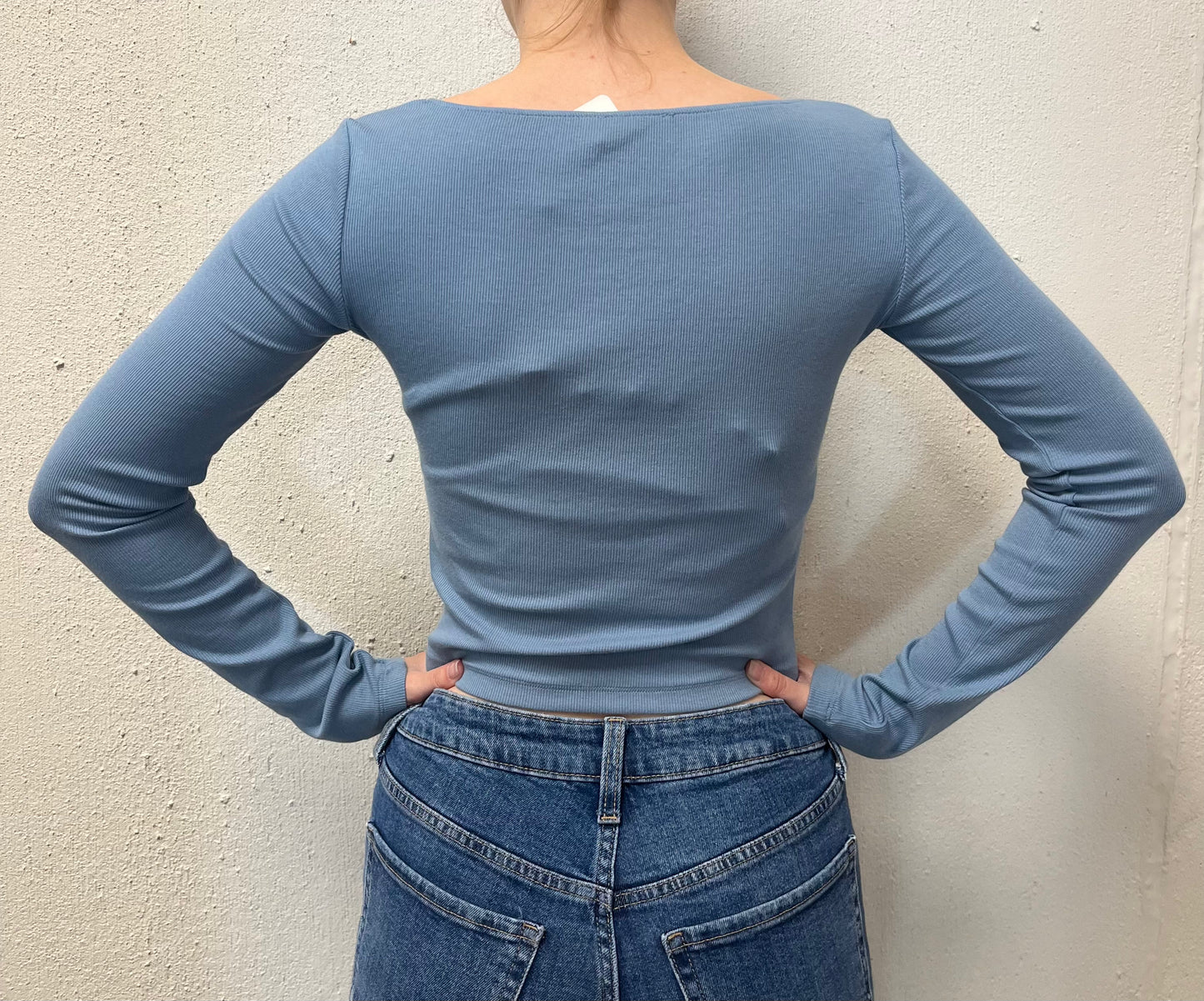 Edikted S Blue/White Lace Top