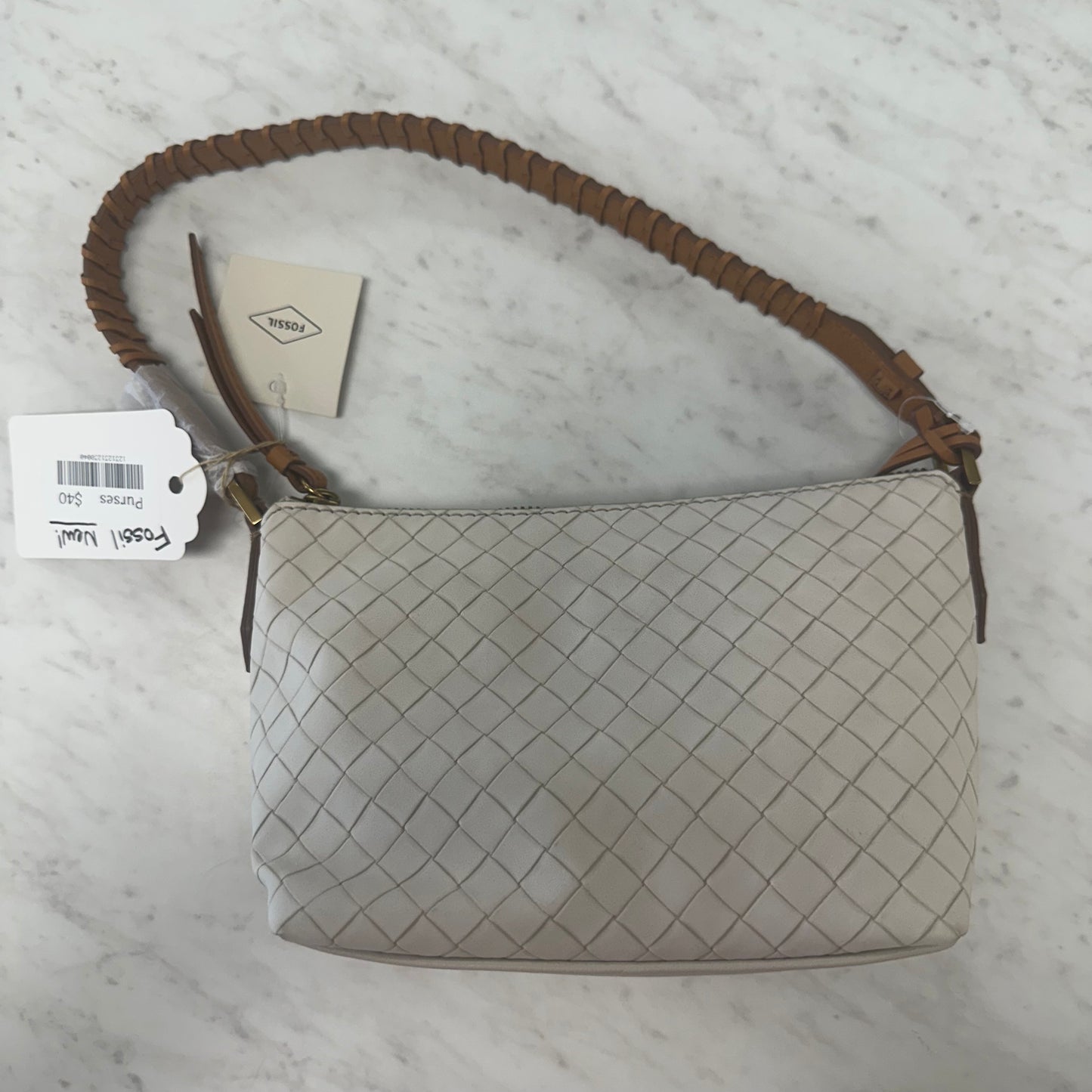 NWT Fossil Jillianna Mini Hobo Bone Purse