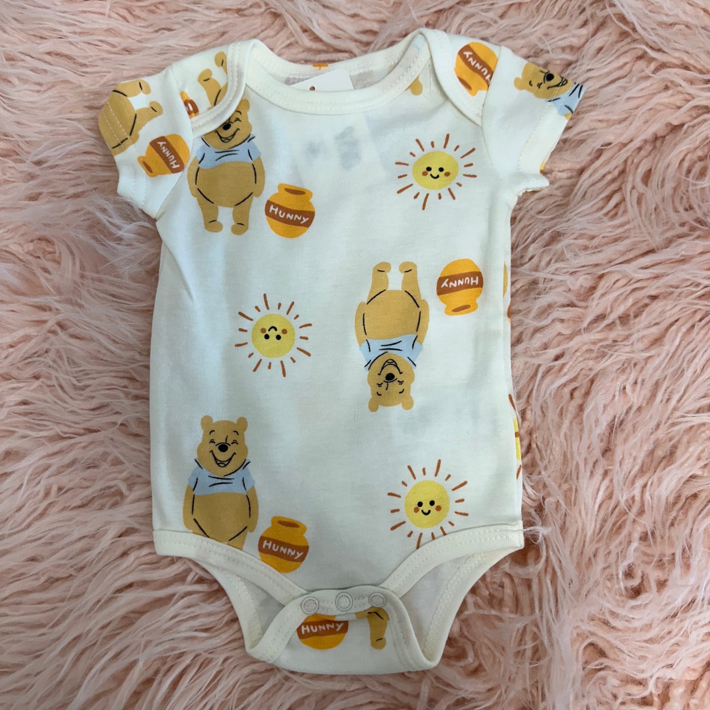 Baby Disney 0-3M White Winnie the Pooh Onesie