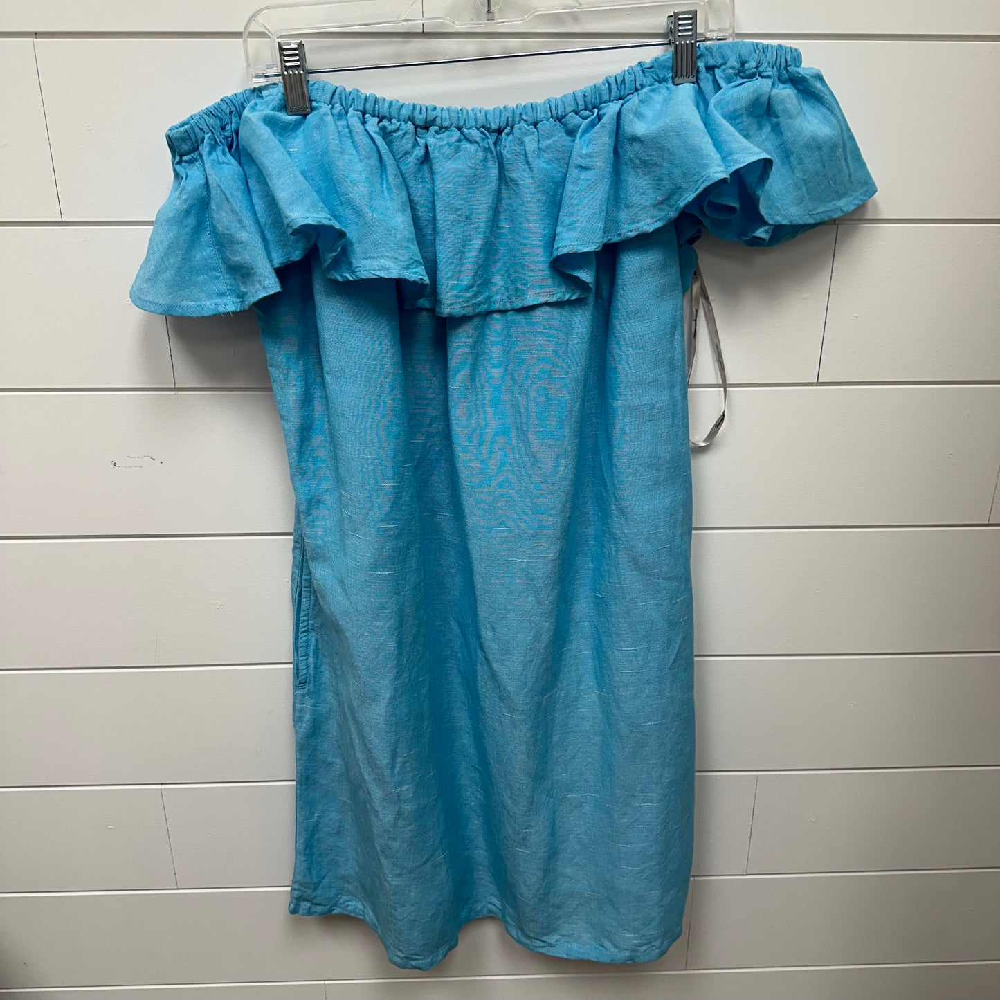 NWT Tommy Bahama XL Blue St.Lucia OTS Ruffle Dress