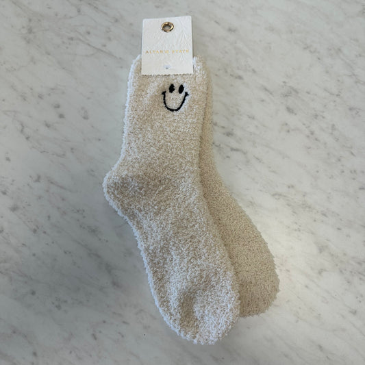 Altar’d State Beige Smiley Face Socks