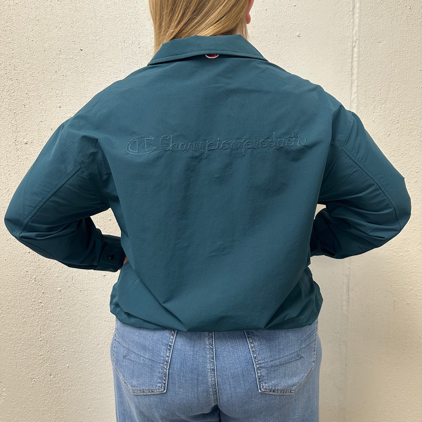 Champion XL Dark Teal Snap Buttoned Jacket