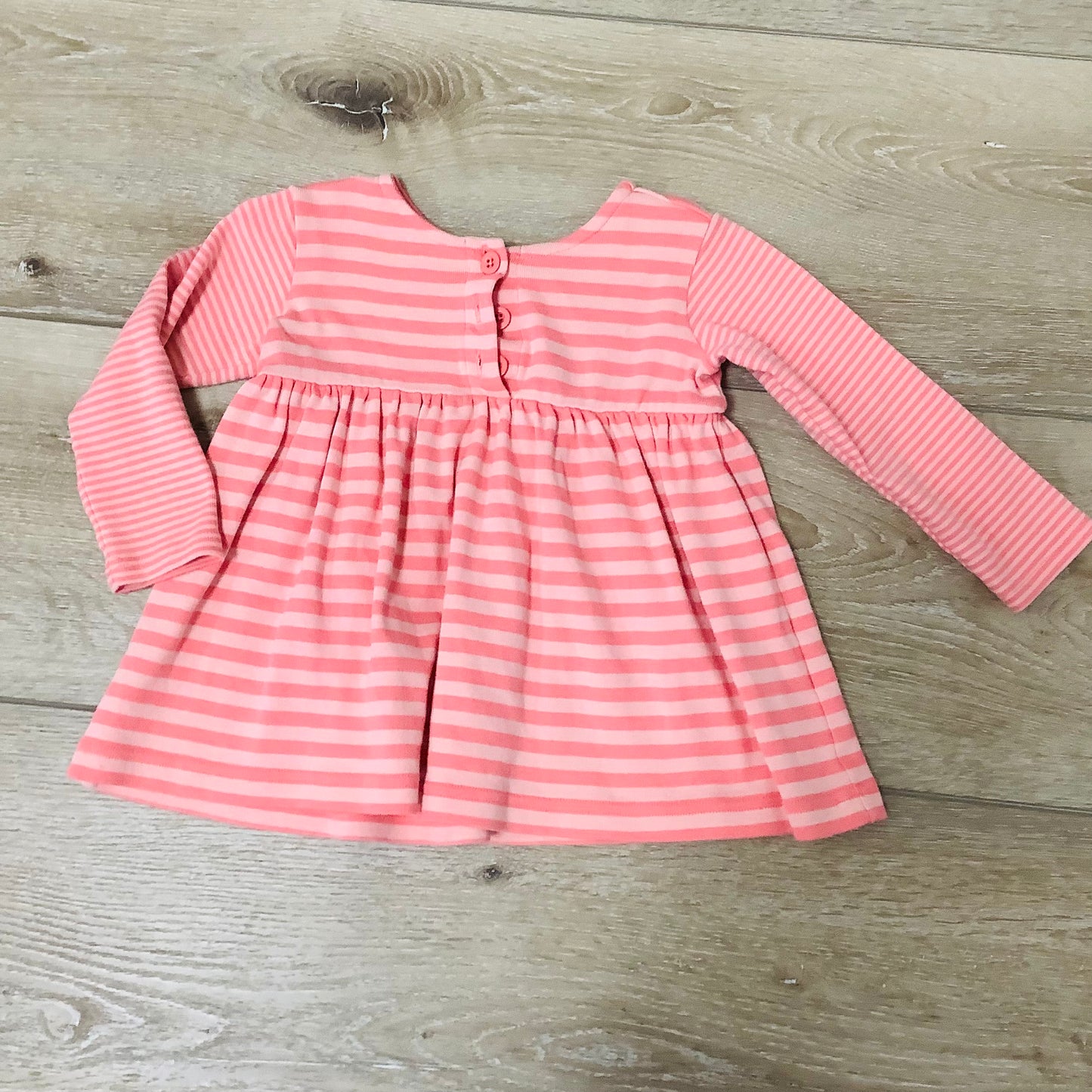 Hanna long sleeve pink striped shirt size 3
