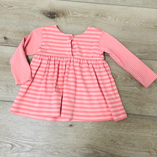 Hanna long sleeve pink striped shirt size 3