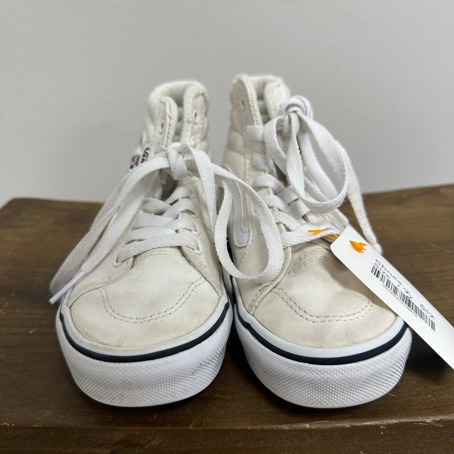 Kids Vans 13 High Top Cream w/ Butterflies Shoes
