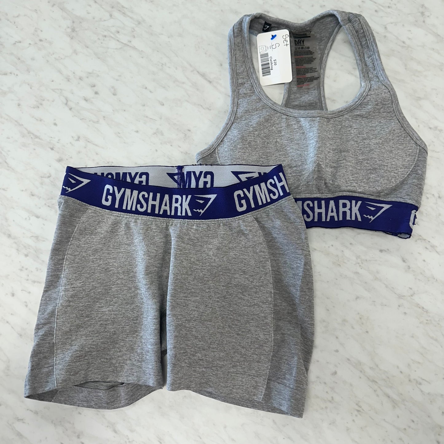 GymShark S Grey/Purple Active Set