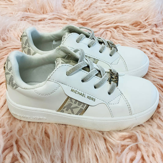 Kids Michael Kors size 9 gold/white sneaker