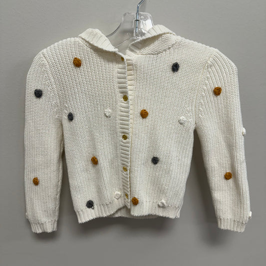 Toddler Adyson Parker 3T White w/ Gold/Grey/White Dots Sweater