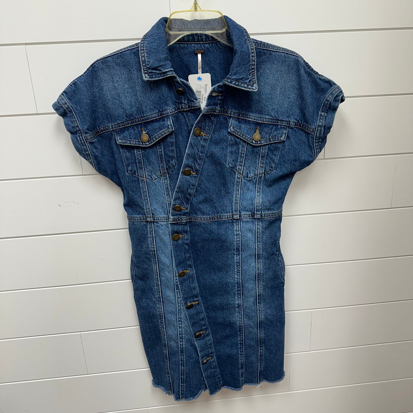 Free People Small Jean Buttoned Up Dress